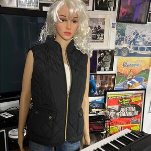 St. John's Bay Black Quilted Vest size M